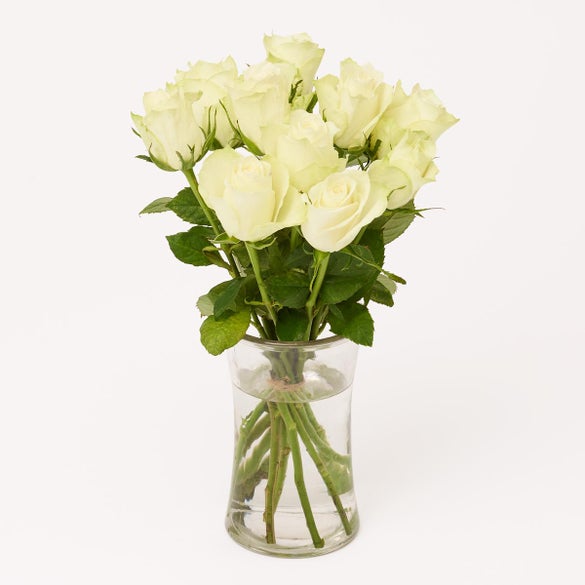 Rosebuket i hvid